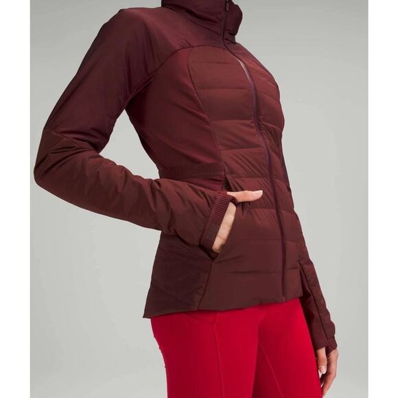 Lululemon Down for It All Jacket In Red Merlot Puffer Women's Sz 2 - Picture 5 of 14
